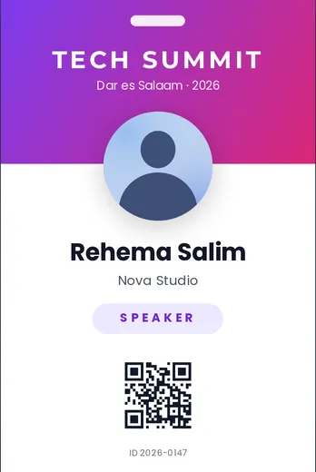 Event name badge template