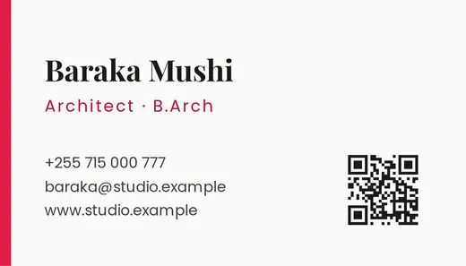 Minimal business card template