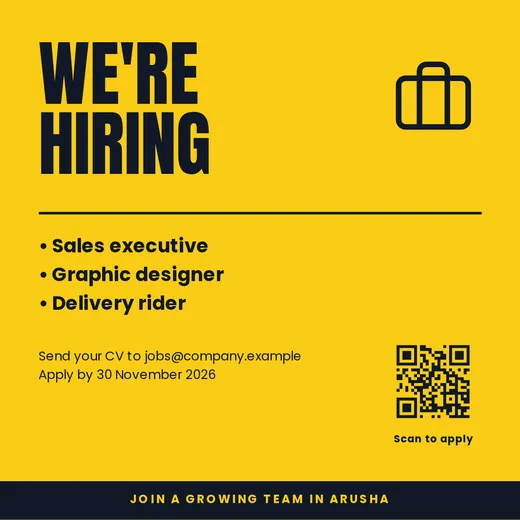 We're hiring template