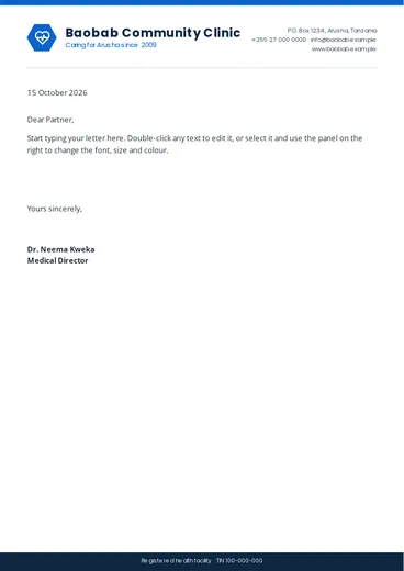 Letterhead template