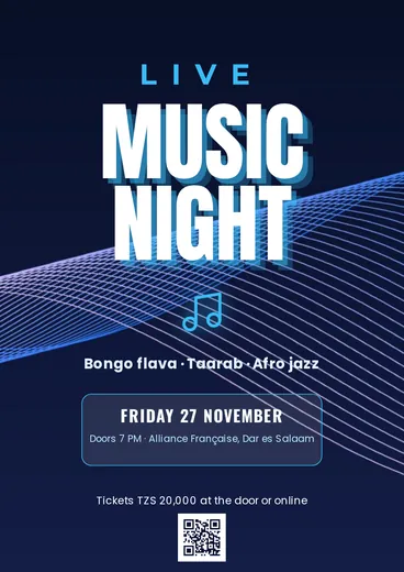 Music night poster template