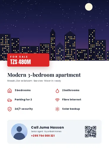 Property for sale flyer template