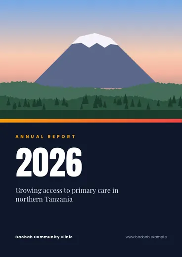 Annual report cover template