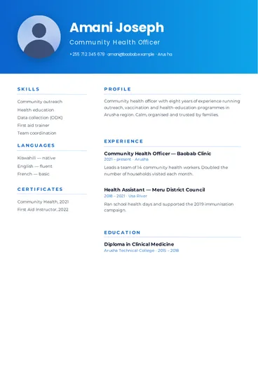 Modern resume template