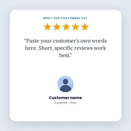 Customer review template