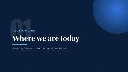 Section header slide template