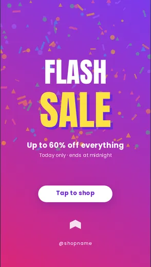 Flash sale story template