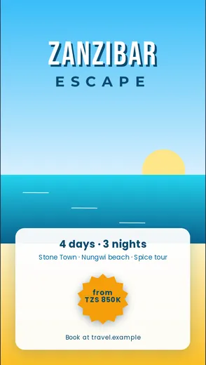 Travel story template